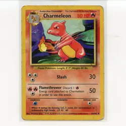 Pokemon TCG Charmeleon 024/102 WotC Base Set Unlimited Regular Card EN-HP 1999 - Image 1
