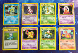 Pokemon Base Set Bundle 73+ Cards Mewtwo & Gyarados Holos WOTC 1999 Vintage Lot - Image 1