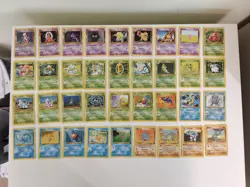 Pokemon Base Set Bundle 73+ Cards Mewtwo & Gyarados Holos WOTC 1999 Vintage Lot - Image 2