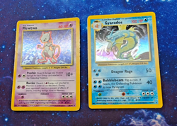 Pokemon Base Set Bundle 73+ Cards Mewtwo & Gyarados Holos WOTC 1999 Vintage Lot - Image 4