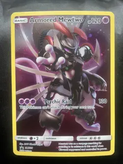 Armored Mewtwo SM228 Promo Card Near Mint NM Condition X2 Swirl (HD Swirl) - Image 3
