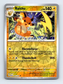 #64 2023 Paldea Evolved __ Raichu Reverse Holo - Image 1