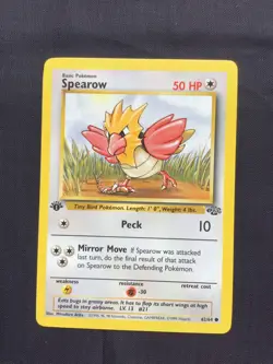 Pokemon Cards: Jungle 1st Edition Common: Spearow 62/64 - Image 1