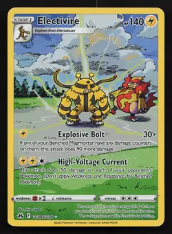Electivire GG08/GG70 Holo Crown Zenith Galarian Gallery Pokemon Card - Image 1