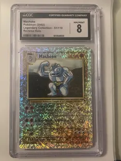 2002 Pokemon | LEGENDARY COLLECTION | MACHAMP-REVERSE FOIL | CGC PSA 8 | 15/110 - Image 1