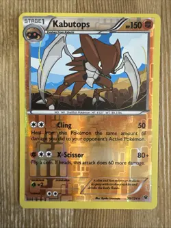 Pokemon TCG Kabutops Fates Collide 39/124 Reverse Holo Rare NM - Image 1