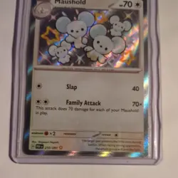 Pokemon TCG: Paldean Fates (210/091) Maushold Baby Shiny Holo Rare (NM) - Image 3