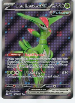 Iron Leaves ex 186/162 Ultra Rare Holo SV05: Temporal Forces NM Pokemon - Image 1