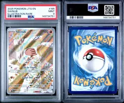 Pokemon SV09: Journey Together - Swinub 165/159 Illustration Rare Holo PSA 9 - Image 3