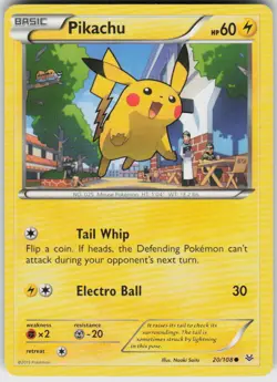 PIKACHU 20/108 ROARING SKIES POKEMON COMMON LP - Image 1