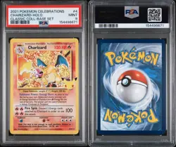 2021 Pokemon Celebrations Charizard Holo Classic Collection Base Set #4 PSA 9 - Image 3
