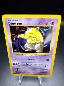 Drowzee 49/102 Base Set Shadowless - Common Pokemon Card LP WOTC - Image 3