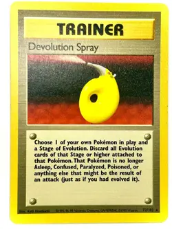Devolution Spray 72/102 Rare Base Set Unlimited Pokemon Lightly Played - Image 1