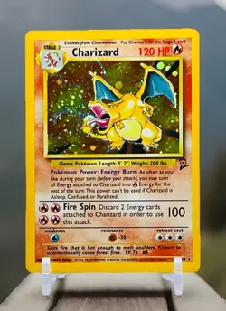 🔥 2000 Pokemon TCG Charizard Base Set 2 Holo Rare 004/130-ENGLISH 🔥📈🔥 - Image 1