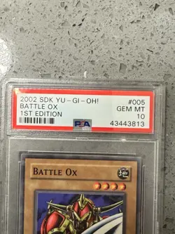 YUGIOH PSA 10 SDK 1st Battle Ox - Image 2