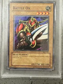 YUGIOH PSA 10 SDK 1st Battle Ox - Image 3