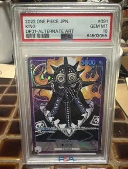 2022 One Piece King #OP01-091 Alternate Art Leader PSA 10 Japanese - Image 1