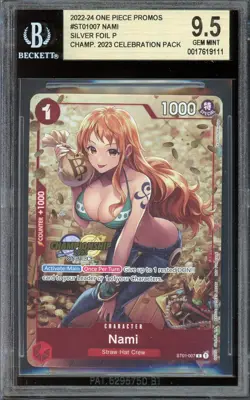[BGS 9.5] Nami ST01-007 Championship Celebration Pack Silver CS Promo ONE PIECE - Image 1