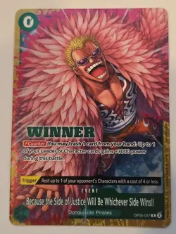 Donquixote Whichever Side Wins!! One Piece Winner Promo Winner Pack 2025 Vol 4 a - Image 1