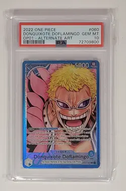 PSA 10 - 2022 ONE PIECE ROMANCE DAWN - OP01 #060 DONQUIXOTE DOFLAMINGO - ALT ART - Image 1