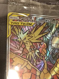 SEALED Moltres & Zapdos & Articuno GX SM210 TAG TEAM Holo Textured Sealed Promo - Image 2