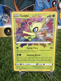 Pokemon Celebi Sword & Shield 009/185 Regular 60 HP Energy Press Amazing Bloom - Image 1
