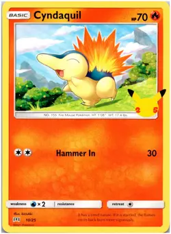 CYNDAQUIL - 010/025 McDonald's 25th Anniversary Promos - POKEMON NM/M - Image 1