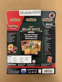 Pokemon Deluxe Battle Deck Ninetales ex Foil Cards Metallic Coin Deck W/60 Cards - Image 2
