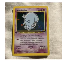 Wobbuffet Neo Discovery 16/75 Rare Holo Pokemon Card 90 HP Psychic 2001 - Image 1
