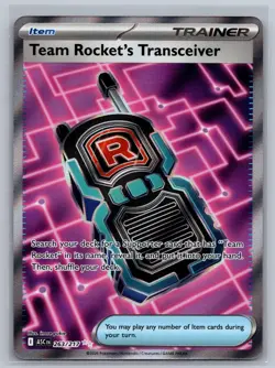 TEAM ROCKET'S TRANSCEIVER 263/217 HOLO ULTRA RARE POKEMON ASCENDED HEROES NM/M - Image 1