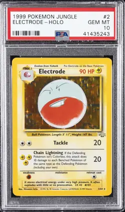 1999 POKEMON JUNGLE #2 ELECTRODE-HOLO PSA 10 - Image 1