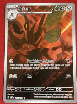 Scizor 2023 Pokemon SV Obsidian Flames - OBF EN #205/197 Illustration Rare - Image 1