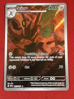 Scizor 2023 Pokemon SV Obsidian Flames - OBF EN #205/197 Illustration Rare - Image 2