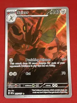 Scizor 2023 Pokemon SV Obsidian Flames - OBF EN #205/197 Illustration Rare - Image 4