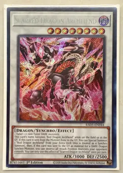 Scarred Dragon Archfiend 1st Edition Secret Rare RA05-EN044 Yu-Gi-Oh! - Image 1