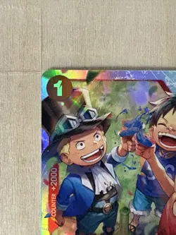 Ace & Sabo & Luffy Foil Carrying On His Will Super Rare OP13-007 One Piece CCG - Image 3
