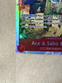 Ace & Sabo & Luffy Foil Carrying On His Will Super Rare OP13-007 One Piece CCG - Image 5
