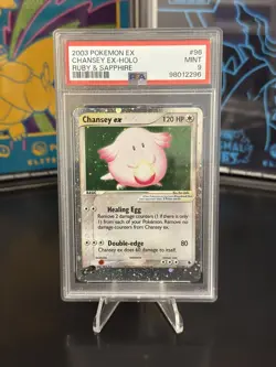 Pokemon Chansey EX Holo Card 96/109 Ruby & Sapphire 2003 PSA 9 Mint - Image 1