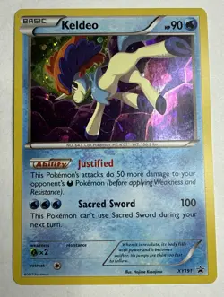 Pokemon Card XY Promo Black Star Keldeo Holo XY191 - Image 1