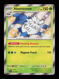 Abomasnow 101/091 SV: Paldean Fates Pokemon Card - Image 1