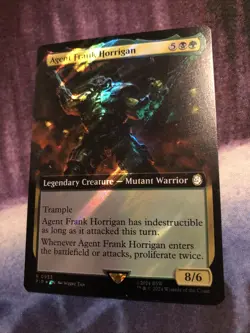 Magic The Gathering MTG Agent Frank Horrigan Extended Art Surge Foil Fallout - Image 1