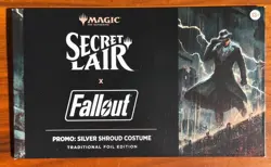 Magic The Gathering MtG Secret Lair x Fallout Promo Silver Shroud Costume Foil - Image 1