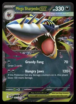 Cards Mega Sharpedo ex 061/094 Phantasmal Flames Double Rare NM *6 - Image 1