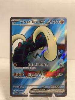 Pokemon TCG Great Tusk EX 230/198 Scarlet & Violet Full Art Ultra Rare MINT/NM - Image 1