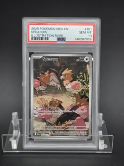 2025 Pokemon Mega Evolution Spearow Illustration Rare #151/132 PSA 10 - Image 1