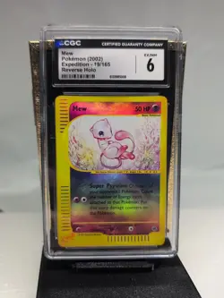 Pokemon Mew TCG Expedition 19/165 Reverse Holo E-Reader CGC 6 - Image 1