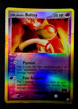 Team Magma's Baltoy Reverse Holo 32/95 Team Magma vs Team Aqua Pokemon DMG - Image 1