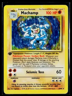 Pokemon Machamp - 8/102 Holo Rare Deck Exclusives 008/102 HP/DAMAGED 1st edition - Image 1