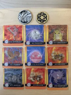 1999 Artbox Pokemon Action Flipz - Premier Edition Assorted Lot & 2x TCG Coins - Image 1