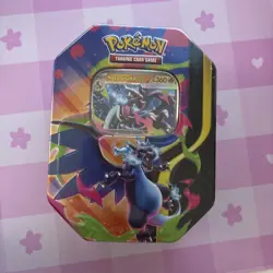 SEALED Mega Charizard X ex Tin Pokemon TCG Mega Evolution Phantasmal Flames - Image 1